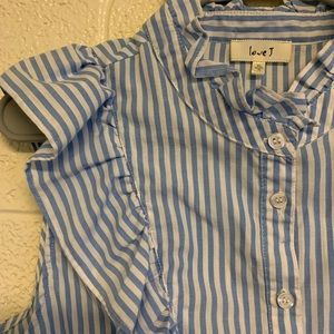 Blue striped light weight  button up